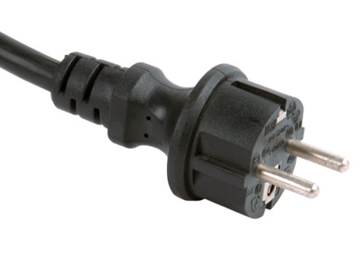 European  water resist 3 pin power cord