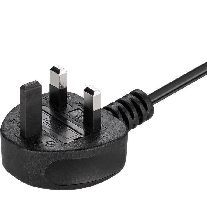 UK 2 core power cord with 3 pin plug