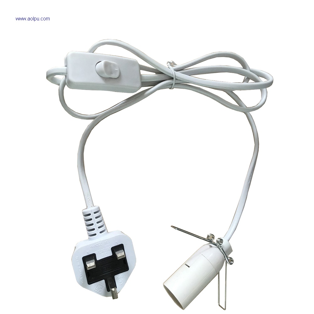 UK approal lamp cord with E14 socket